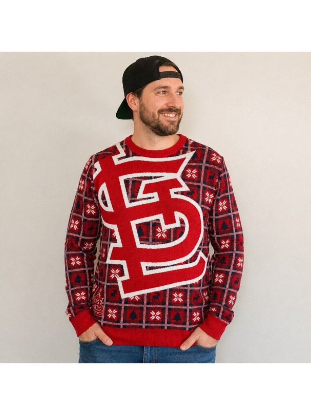 St. Louis Cardinals Ugly Christmas Sweater MLB Genuine Merchandise Men’s Large